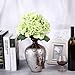 Green Artificial Hydrangea Silk Flowers 5 Heads SOLEDI Artificial Flower Arrangements Bunch Bridal Bouquet Wedding Bouquet for Home Garden Party Decoration Home Decor