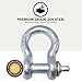 Red Hound Auto 2 Shackles 3/4 Inches Galvanized D Ring Marine Anchor Bow with Screw Pin 4.5 Ton