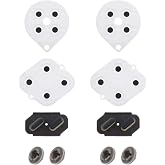 Create idea 2 Sets Conductive Silicon Button Pads Controller Button Replacement Repair Part Button Contacts Kit Compatible with Super SNES Controller