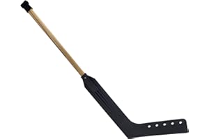 PRISP Street Hockey Goalie Stick - 2-Piece Wood Shaft and Straight Plastic Blade for Goaltender - Made in Canada