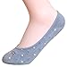 QBSM 3 Pack Womens Bowtie Dots Novelty Cotton Non Slip No Show Liner Socks