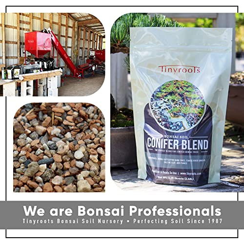Tinyroots Conifer Bonsai Soil Blend 2.25 Quarts Formulated and Pre