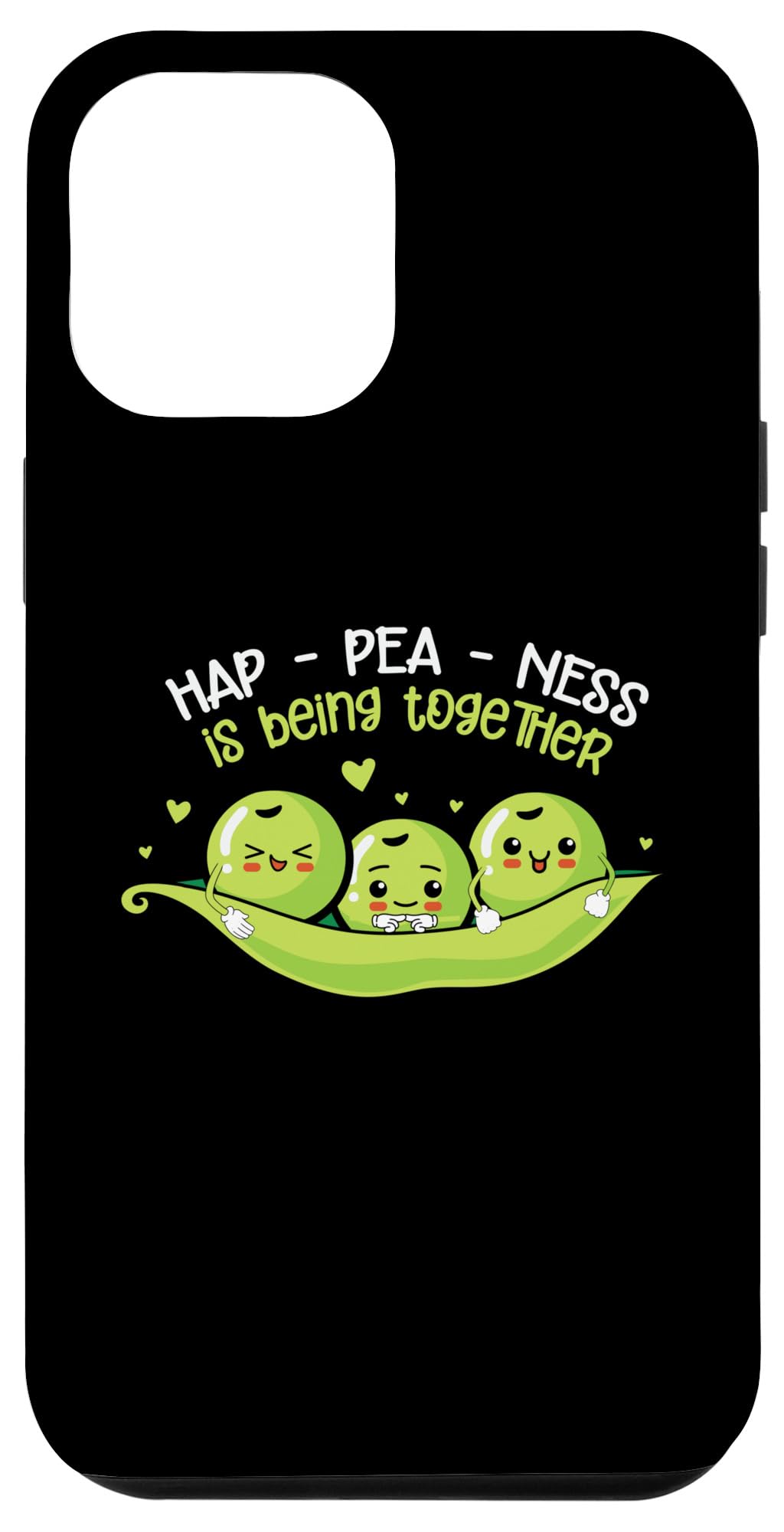 iPhone 13 Pro Max Vegan Peas Plant Based Hap-Pea-Ness Togehter Pea Case