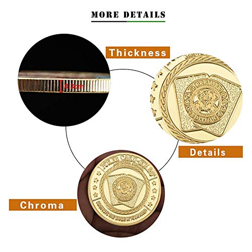 Poker Card-Guard Coin Collectibles Table Games Poker Card-Guard Golden Coin w/Plastic Case, Poker Chips Coin, A Great Coin Collecting Gifts for Husband, Father, Friends