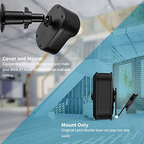Blink XT2 Wall Mount Bracket,Full Protective Housing and Metal Mount for Blink XT2 Blink XT Cameras Weather Proof Adjustable Indoor Outdoor Mount and Cover for Blink XT Camera Security System (Black)