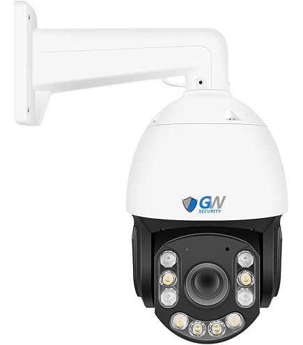 GW Security 12MP Telecamera di sicurezza a cupola, microfono PoE IP per esterni/interni (GW1253301M