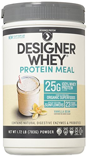 Designer Protein Designer Whey Protein Meal, Vanilla Bean, 1.72 Pound