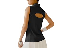 Outfeel Women's Sleeveless Pickleball Golf Tennis Polo Shirts Zip Up Dry Fit Workout Tank Tops Athletic Shirt