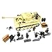 ST Blocks WW2 German Blitzkrieg Motorized infantry Panzerkampfwagen VI Ausf. E Tiger I Tank Brigade Heavy Artillery Army Military Building Blocks Toys 1050+pcs 6 dolls