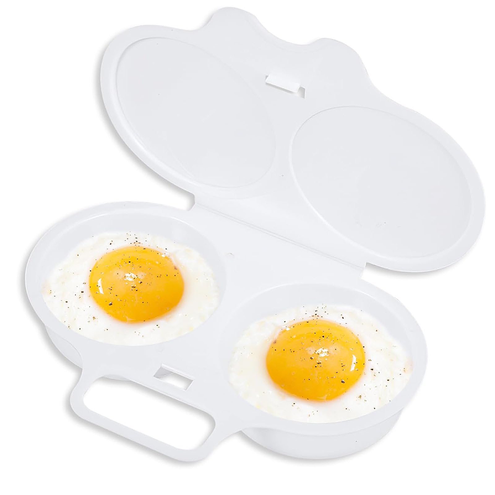 Microwave Egg Poacher, Reusable Double Cups Cooker, Boiler Breakfast Cookware for Kitchen Gadgets (1 Pcs)