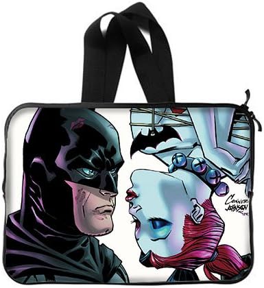Custom Batman and Harley Quinn Pattern Laptop Notebook Computer Netbook Soft Neoprene Sleeve Bag Case Cover for Apple Macbook Pro 15 inch(Two Sides)