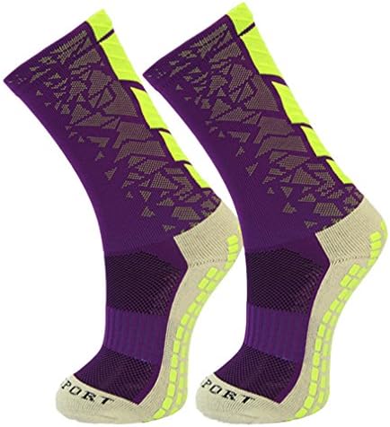 Ynport Crefreak Mens Anti-Slip Football Socks Mid Calf Football Socks Soccer Short Stockings Non Slip Sports Socks,Rubber Pads,Basketball,Hiking, Running