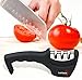 Lantana Chef Knife Sharpener, Soft Grip 3-Stage Professional Knife Sharpening System (for Ceramic and Steel Knives of All Sizes), Black