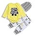 YOUNGER STAR 3Pcs Baby Boy Clothes Wild Monster Cartoon Letter Print Bodysuit Cotton Romper Pants+Hat Outfits Set