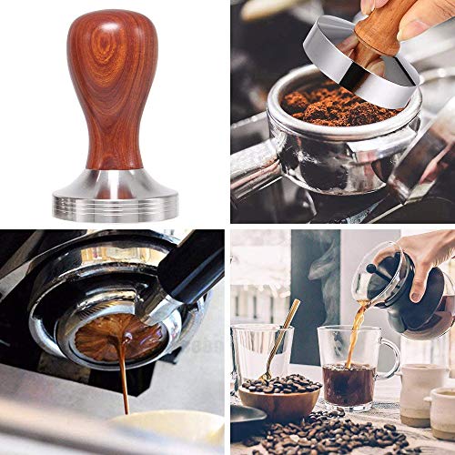 AoYan Premium Espresso Tamper - Edelstahl-Gewindeboden, Hochleistungs-Kaffeebohnenpresse Barista Tools, Barista-Set für… – Bild 6