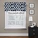 Flamingo P Moroccan Valance Curtain Short Window Treatment for for Kitchen Living Dining Room Bathroom Kids Girl Baby Nursery Bedroom (Navy - 52