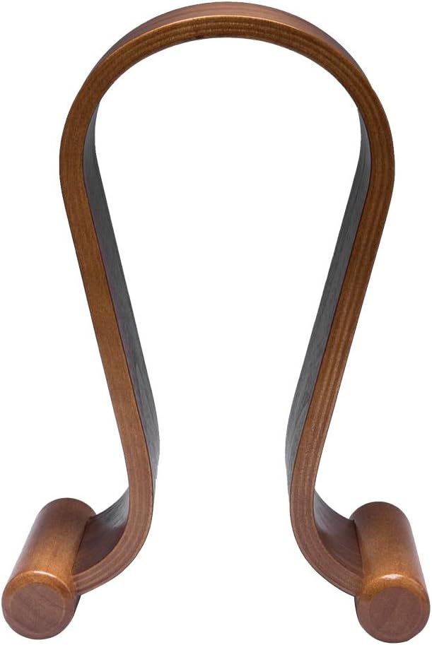 Tebery Wooden Headphone Stand Headphone Holder Headset Hanger Headset Rest - For All Headphone Size In Walnut (Brown) - Image 3