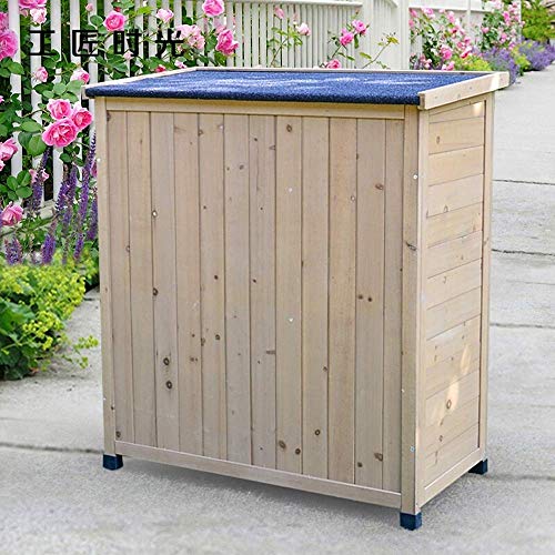 Gartenschrank Outdoor Gartenlagerung Regensicher Korrosionsschutz Massivholz Innenhof Balkon Schließfach Schuhschrank… – Bild 4
