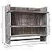 MyGift 3 Tier Wall Mounted Rustic Torched Wood Bathroom Storage Shelves, Wooden Floating Shelf Toilet Paper Holder Rack with 23 Inch Wide Towel Hanging Bar