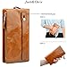Jack&Chris Leather Clutch Wallets for Women Large Purse for Checkbook,Cash,Credit Cards,Cellphone, WBGT032 (Brown)