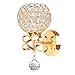 Sunsbell Modern Luxury Crystal Wall Light Chrome Finish Wall Sconce Lighting Fixture (Gold)
