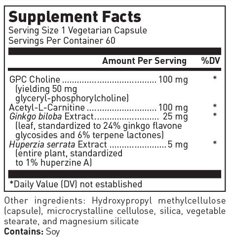 Douglas Laboratories - Brain Memory - Combination of Nutrients Designed to Help Keep the Mind Sharp* - 60 Capsules