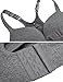 Ekouaer Womens Seamless Wirefree Medium Impact Support Push Up Sports Bra( 32A--36C )