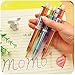 BLUECELL Pack of 6 Pcs 0.7mm Cute Cool Novelty 6 Color Multicolor Ballpoint Pen Office School Supplies Students Children Gift