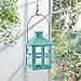 Kate Aspen Mini Decorative Lantern,Vintage Metal Tealight Candle Lanterns, Centerpiece for Wedding Table, Accent Piece & Party Favor, Turquoise - 12 Sets(Small)