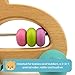 Bimi Boo Baby Rattles and Teethers - Wooden Baby Toys - Tummy Time Toys - Infant Toys, Dog (Natural Beech Wood, Water-Based Paint)