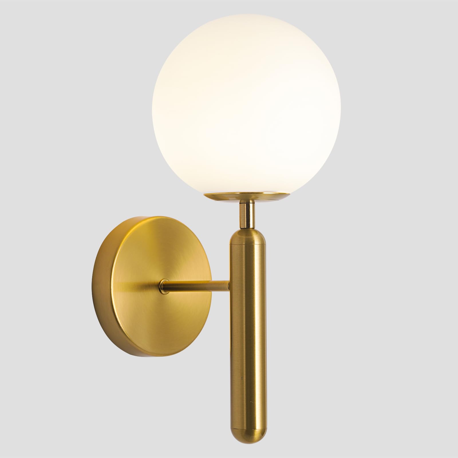 Photo 1 of ZtuoYong Wall Sconce, Mid-Century Globe Glass Wall Light?Modern Wall Lighting Fixture for Bathroom, Livingroom, Bedroom, Hallway