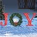 KNL Store Glittered Red Christmas Stake Lighted Christmas Outdoor Yard Decoration Joy or Peace (Joy)