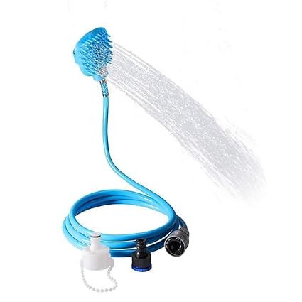 Dog Shower Sprayer Brush with 2 Faucet Adapters, for Wash Clean Massage Grooming Deshedding Indoor/Outdoor/Bath Use - Safe Silicone - New Version