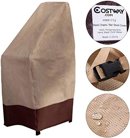 Waterproof Bar Stool Cover Outdoor Patio Garden All Season Furniture Protection