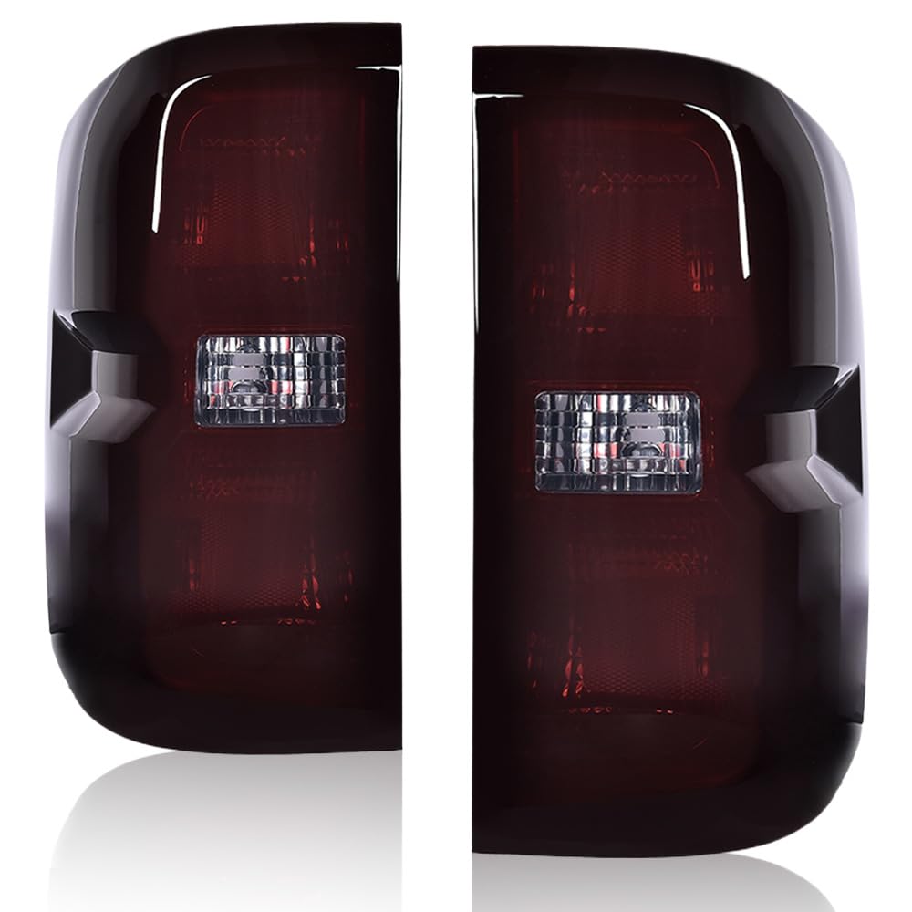 Photo 1 of GRAND ORANGE Pair Rear Tail Lights Assembly, Compatible with Chevy Silverado 1500 2500 HD/GMC Sierra 3500 HD 2016-2019, Smoke Lens, Left Driver & Right Passenger 2PCS, GM2800293, GM2801293, 23295939
