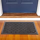 Entrance Rug Indoor/Outdoor Doormat, Shoe Scraper Entryway Floor Mat, Weather-Resistant, 29