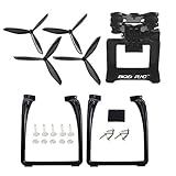 Propellers Props & Action Camera Frame & Lengthen Landing Gear for MJX Bugs 3 B3 Drone Accessories Parts (Black)
