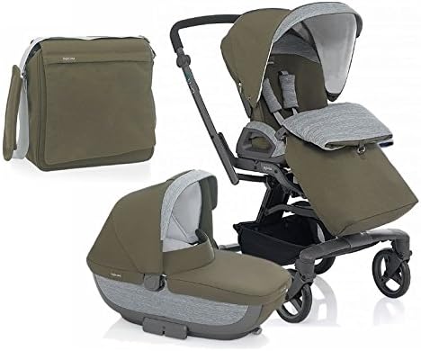 Ingelsina Quad Stroller With Bassinett and Diaper Bag (Forest(Green))