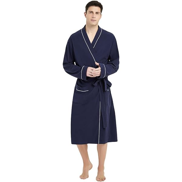 Waffle Knit Kimono Robe Turkish Linen For Men - Lightweight Quick Dry Spa & Bath Robe, White XX-Large Mens Kimono Robe