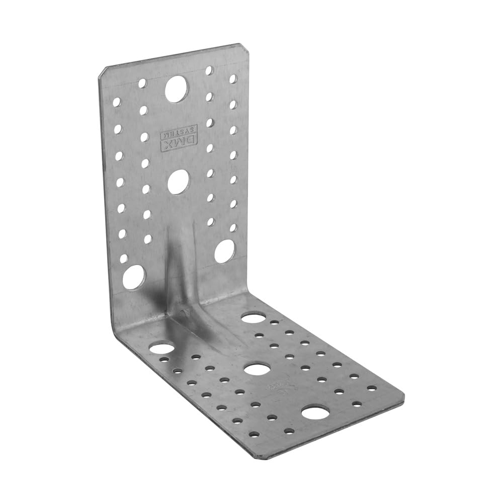 145mm x 145mm x 90mm Galvanised Heavy Duty with Reinforcment Angle Brackets for Wood 2.5mm Thick Timber Steel Zinc Plated Steel KP7 (Pack of 10) L12-K12ABC
