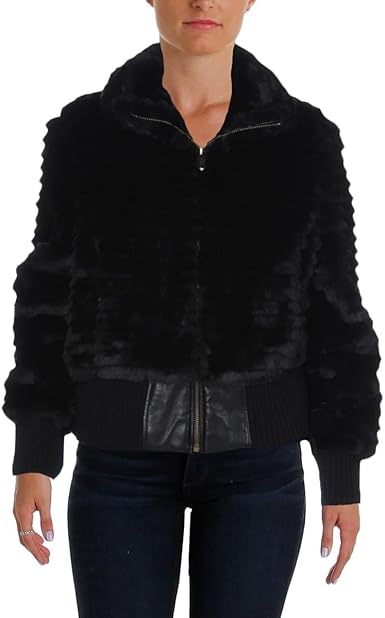 guess faux fur bomber