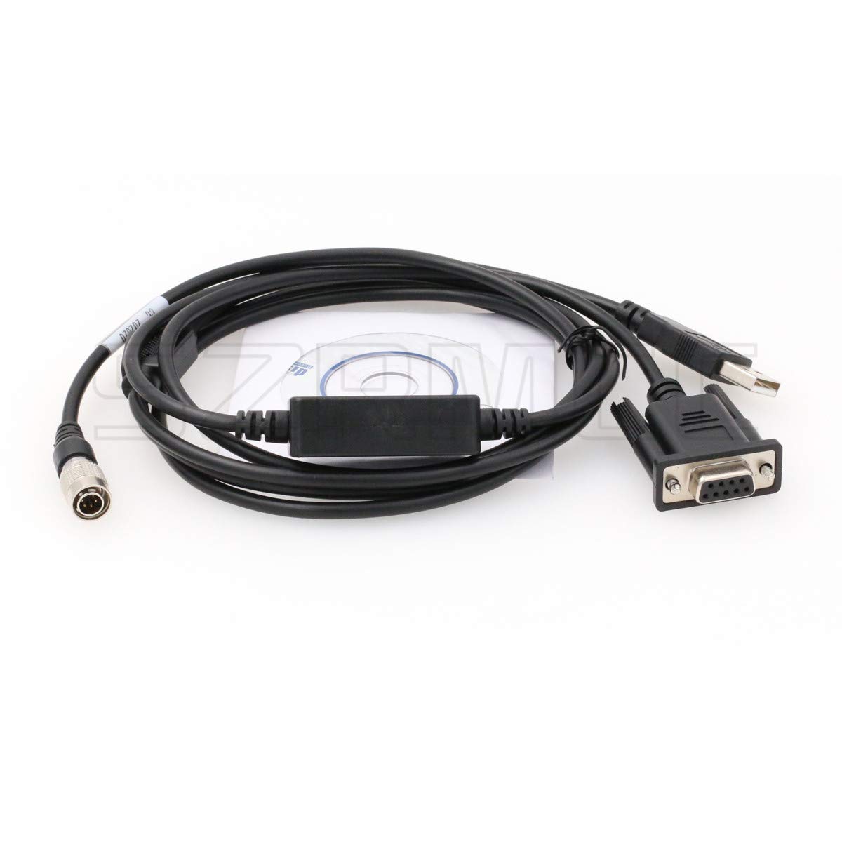 SZRMCC Hirose 6 Pin Male to Serial RS232 DB9 + USB Data Cable for Nikon DTM352 DMT452 DTM330 Total Station