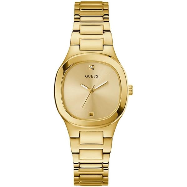 Amazon.com: GUESS Gold-Tone Multi-Chain Bracelet Watch with Self