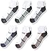 Fruit of the Loom Boys' 6-Pair Half Cushion Ankle Socks, white assort, Medium (Shoe Size: 9-2.5)