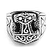 Mjolnir Thors Hammer Necklace Size 9-13 Norse Viking Celtic Knot Ring Set for Men Vintage Retro Ancient Symbol 24 inches Stainless Steel Chain Punk Rock Goth Pendant Necklaces Finger Rings Old Style Amulet