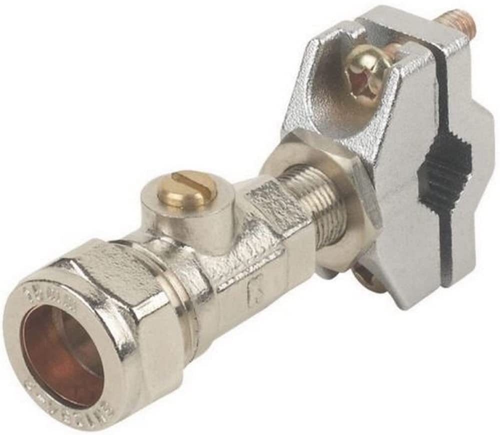 Merriway BH04507 15 mm Self Cutting Isolating Valve - Chrome