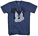 Mad Mickey Mouse Distressed Design T-Shirt for Adults(LG, Navy Heather)