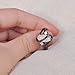 Bamos Jewelry Womens S Promise Ring Graduation Gift Wedding Engagement White Lab Opal Black Gold Party Rings for Her Size 7
