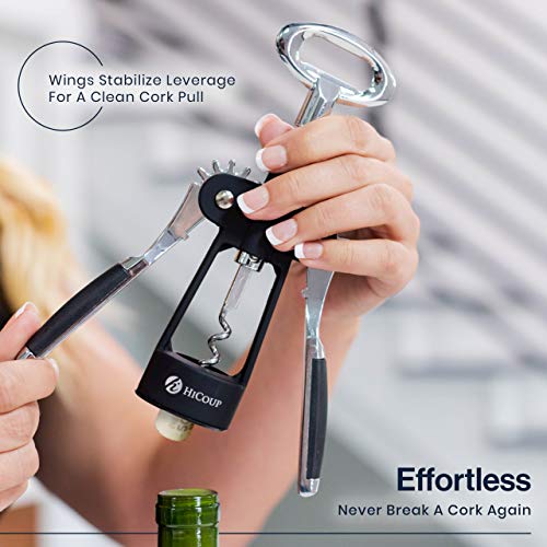 HiCoup Wine Corkscrew & Bottle Opener Easy to Use, AllinOne Beer