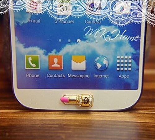 Super Cute Cellphone Accessories Universal Crystal Diamond Lipstick Home Button Sticker for Samsung Galaxy S3 S4 S5,Samsung Galaxy NOTE 4/Note 3/Note 2,Various Designs
